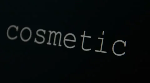 Typing word cosmetic Video stock 45712784
