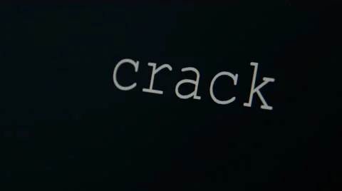 Typing word crack Stock Footage 45855309