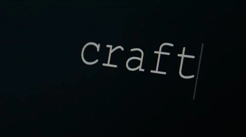 Typing word craft Stock Footage 45855306