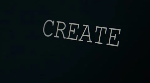 Typing word create Stock Footage 45855320
