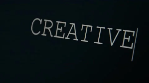 Typing word creative Stock Footage 45855324