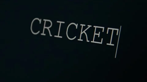 Typing word cricket Stock Footage 45855335
