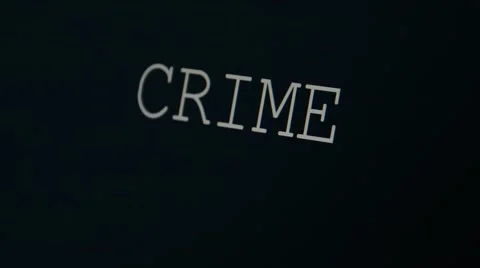 Typing word crime Stock Footage 45855336