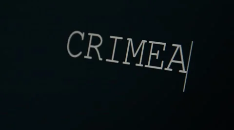 Typing word Crimea Stock Footage 45855344