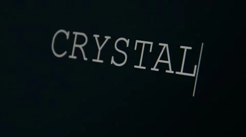 Typing word crystal Stock Footage 45855375