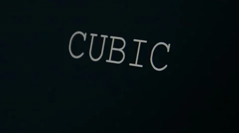 Typing word cubic Stock Footage 45855380