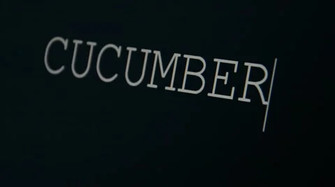 Typing word cucumber Video stock 45855386