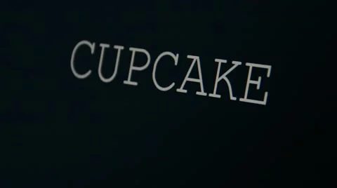 Typing word cupcake Stock-Footage 45855398