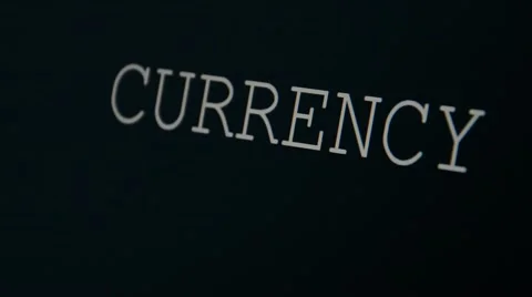 Typing word currency Stock Footage 45855411