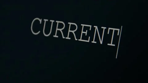 Typing word current Stock Footage 45855414