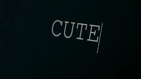 Typing word cute Stock Footage 45855422