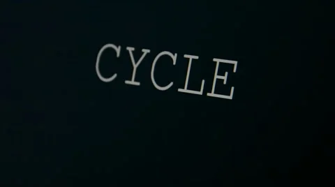 Typing word cycle Stock Footage 45855423