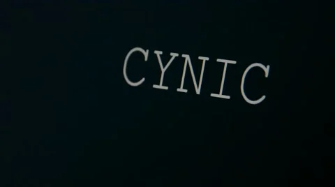 Typing word cynic Stock Footage 45855430