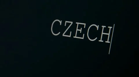 Typing word Czech Stock Footage 45855431