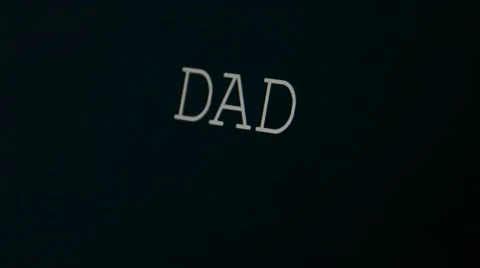 Typing word dad Stock Footage 45855433