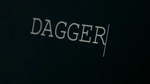 Typing word dagger Video stock 45855435