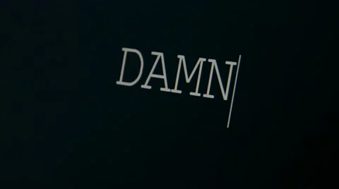 Typing word damn Stock Footage 45855451