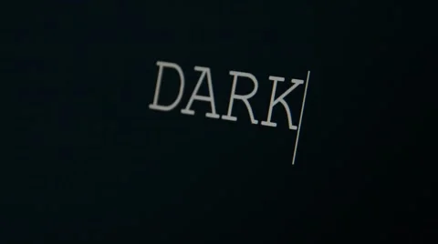 Typing word dark Stock Footage 45855474