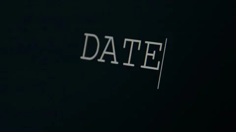Typing word date Stock Footage 45855510