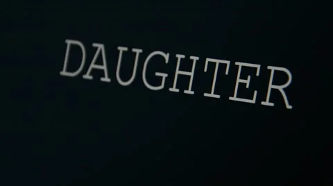 Typing word daughter Stock Footage 45855470