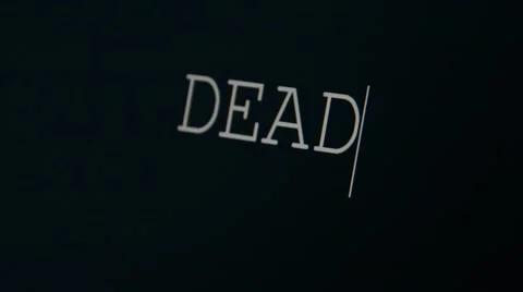 Typing word dead Stock Footage 45855483