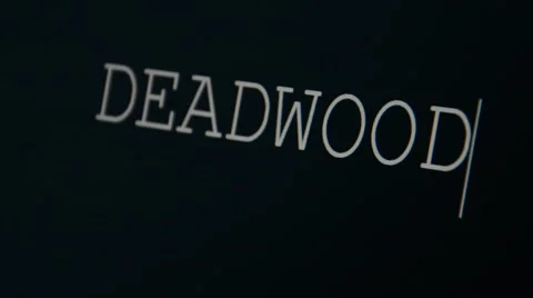 Typing word deadwood Stock Footage 45855481