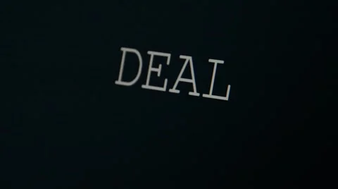 Typing word deal Stock Footage 45855484
