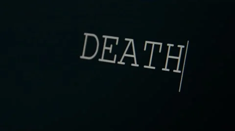 Typing word death Stock Footage 45855493