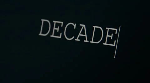 Typing word decade Stock Footage 45855508
