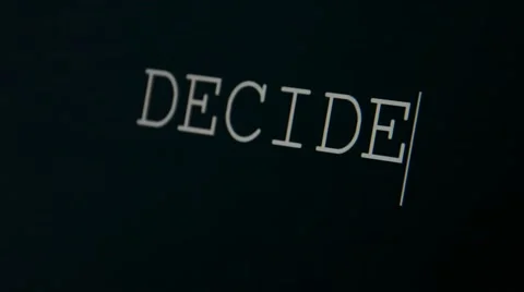 Typing word decide Stock Footage 45855535