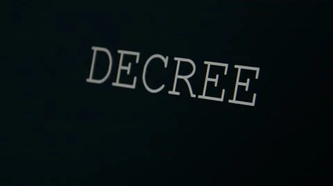 Typing word decree Video stock 45855555