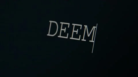 Typing word deem Stock Footage 45855566