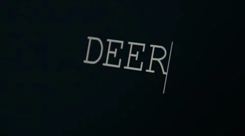Typing word deer Stock Footage 45855589