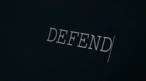 Typing word defend Stock Footage 45875666