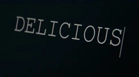 Typing word delicious Stock Footage 45855637