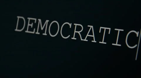 Typing word democratic Stock Footage 45855669
