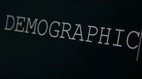 Typing word demographic Stock Footage 45855658