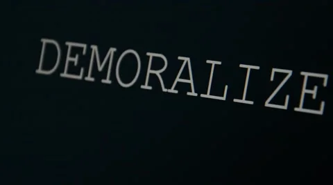 Typing word demoralize Stock Footage 45855674