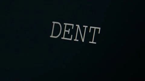 Typing word dent Stock Footage 45855678