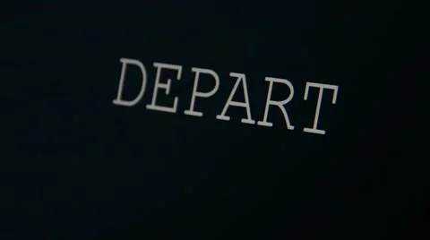 Typing word depart Stock Footage 45855689