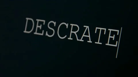 Typing word descrate Stock Footage 45855709