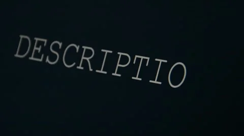 Typing word description Stock Footage 45875676