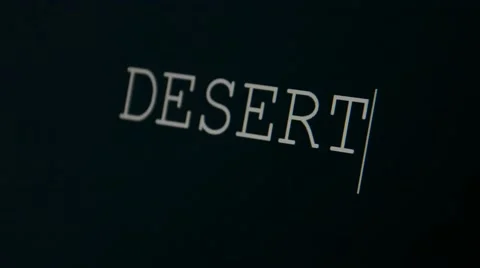 Typing word desert Stock Footage 45855721