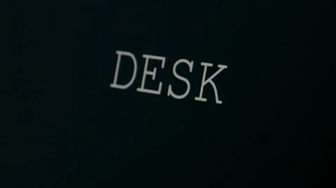Typing word desk Stock Footage 45855727