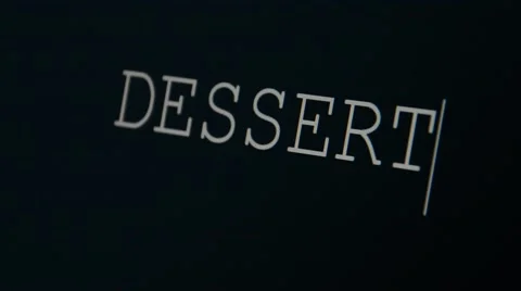 Typing word dessert Video stock 45855742