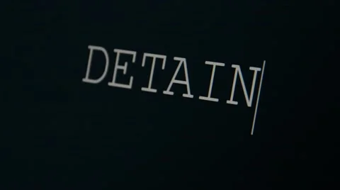 Typing word detain Stock Footage 45855745
