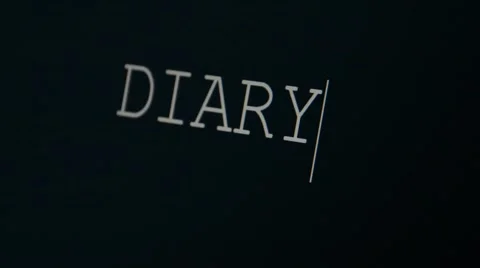 Typing word diary Stock Footage 45855794