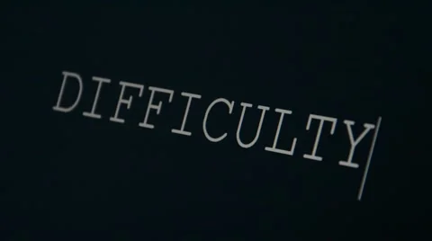 Typing word difficulty Stock Footage 45875213