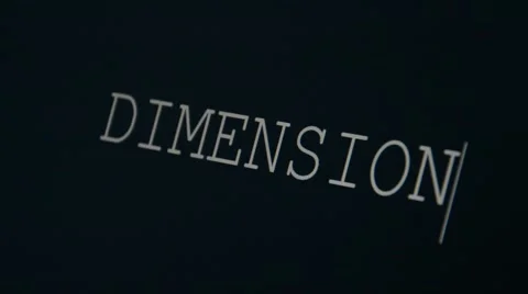 Typing word dimension Stock Footage 45875235