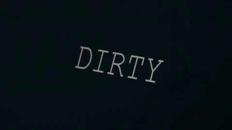 Typing word dirty Stock Footage 45875256